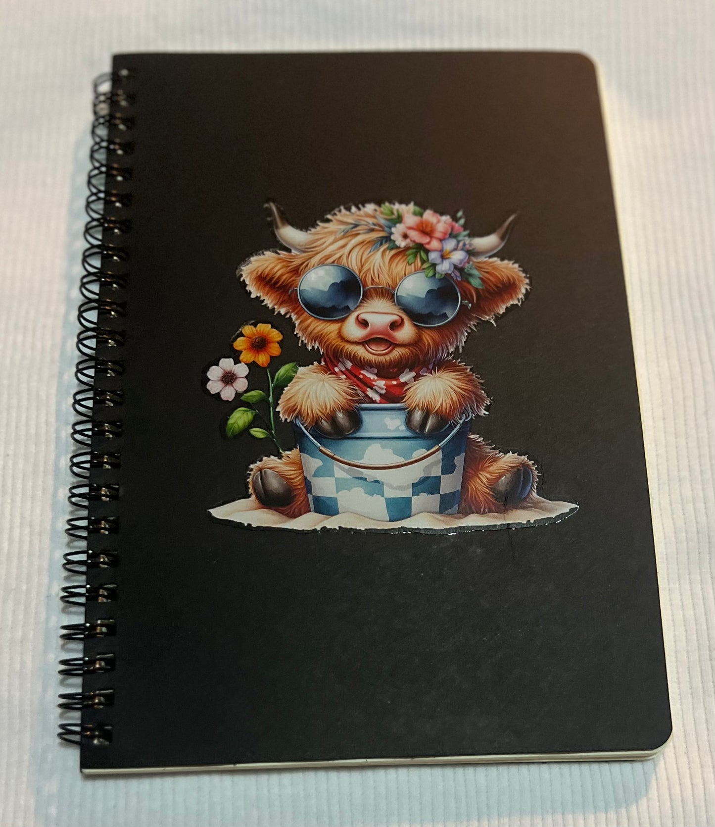Sunflowers or Cows A5 Spiral Notebook