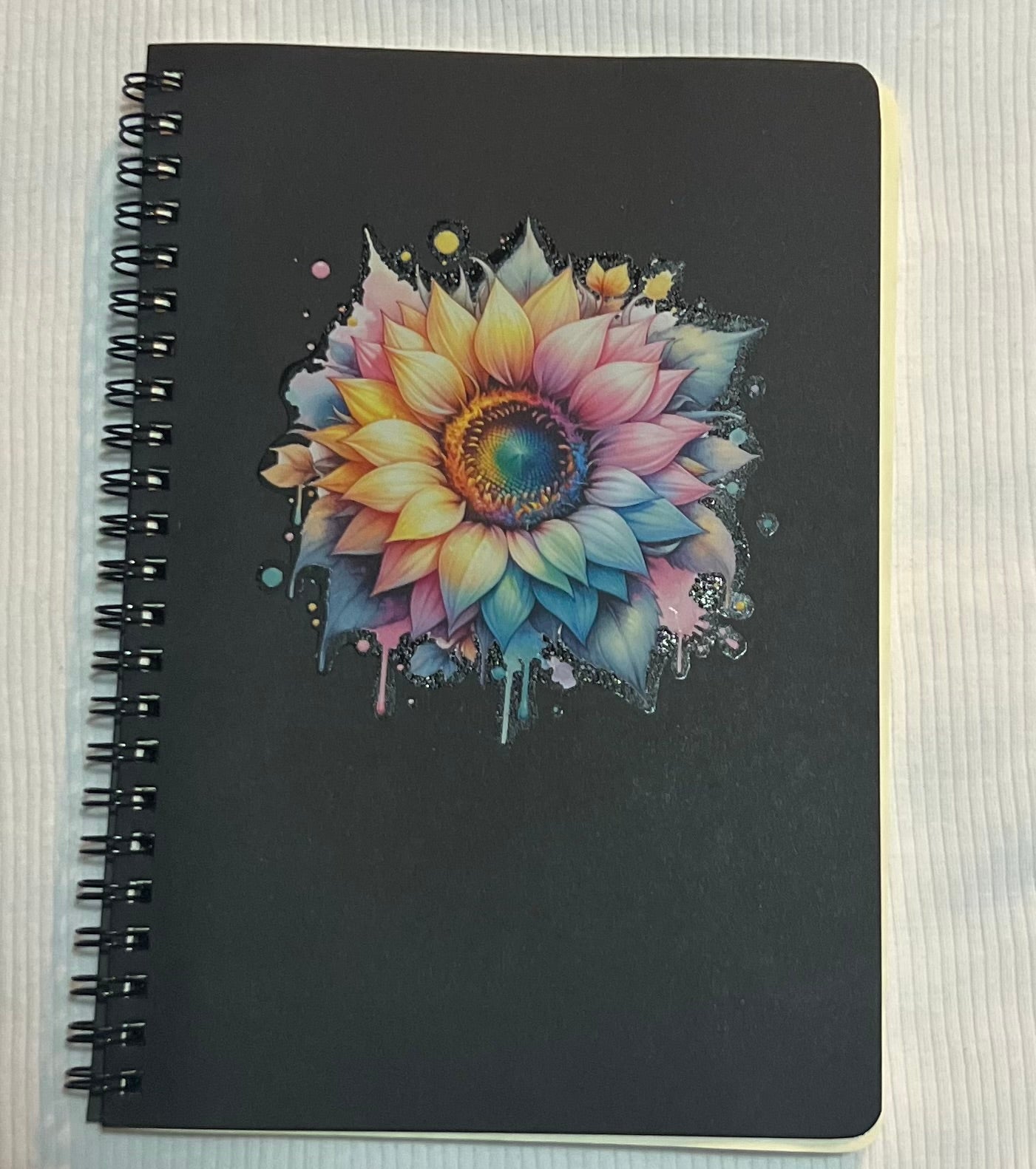 Sunflowers or Cows A5 Spiral Notebook