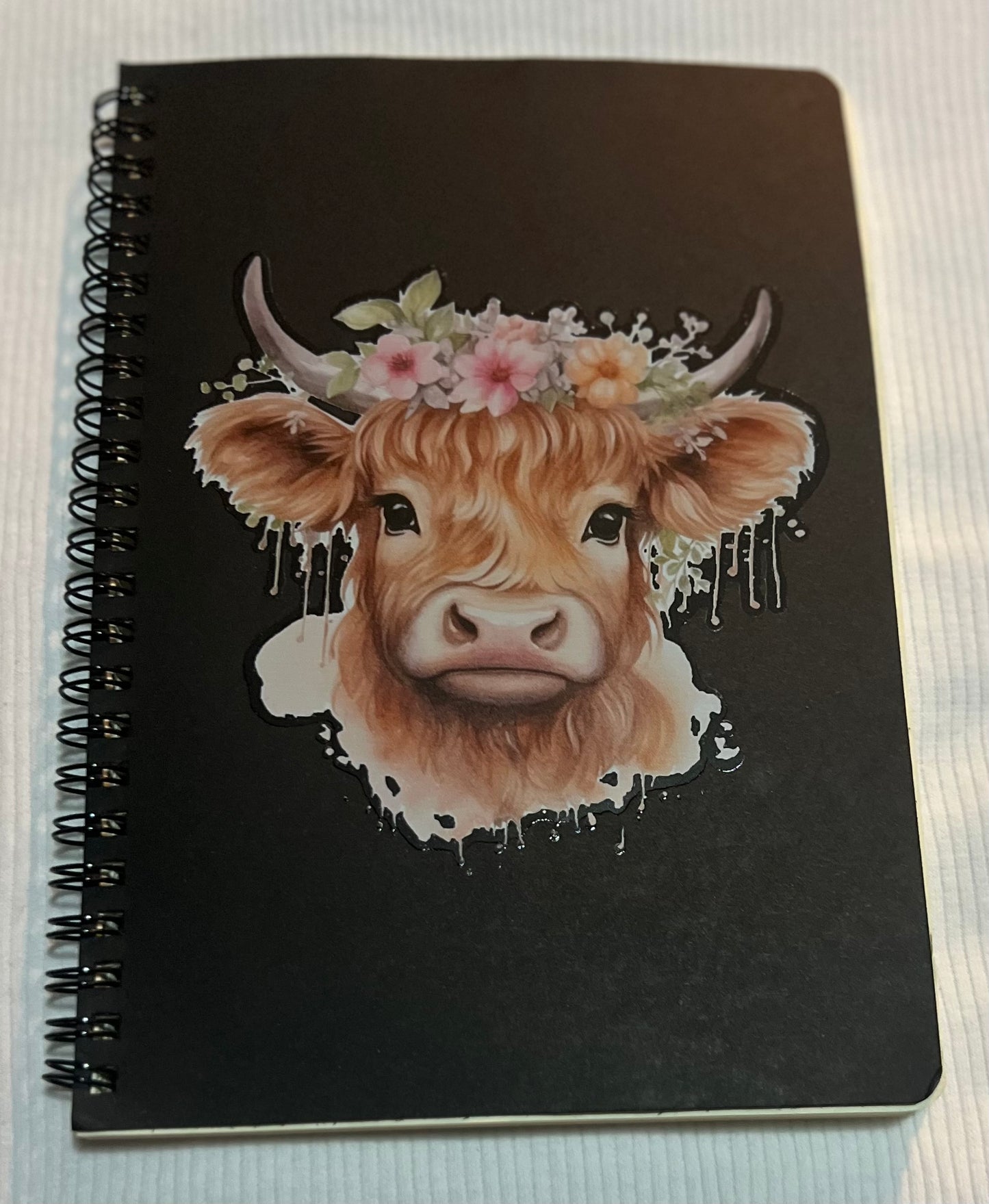 Sunflowers or Cows A5 Spiral Notebook