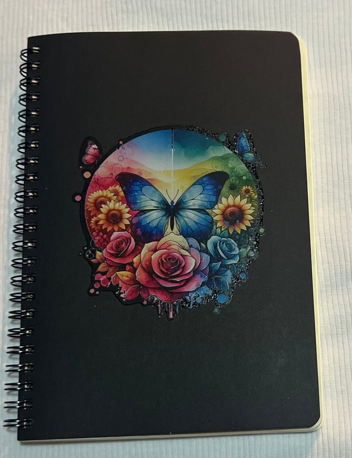 Sunflowers or Cows A5 Spiral Notebook
