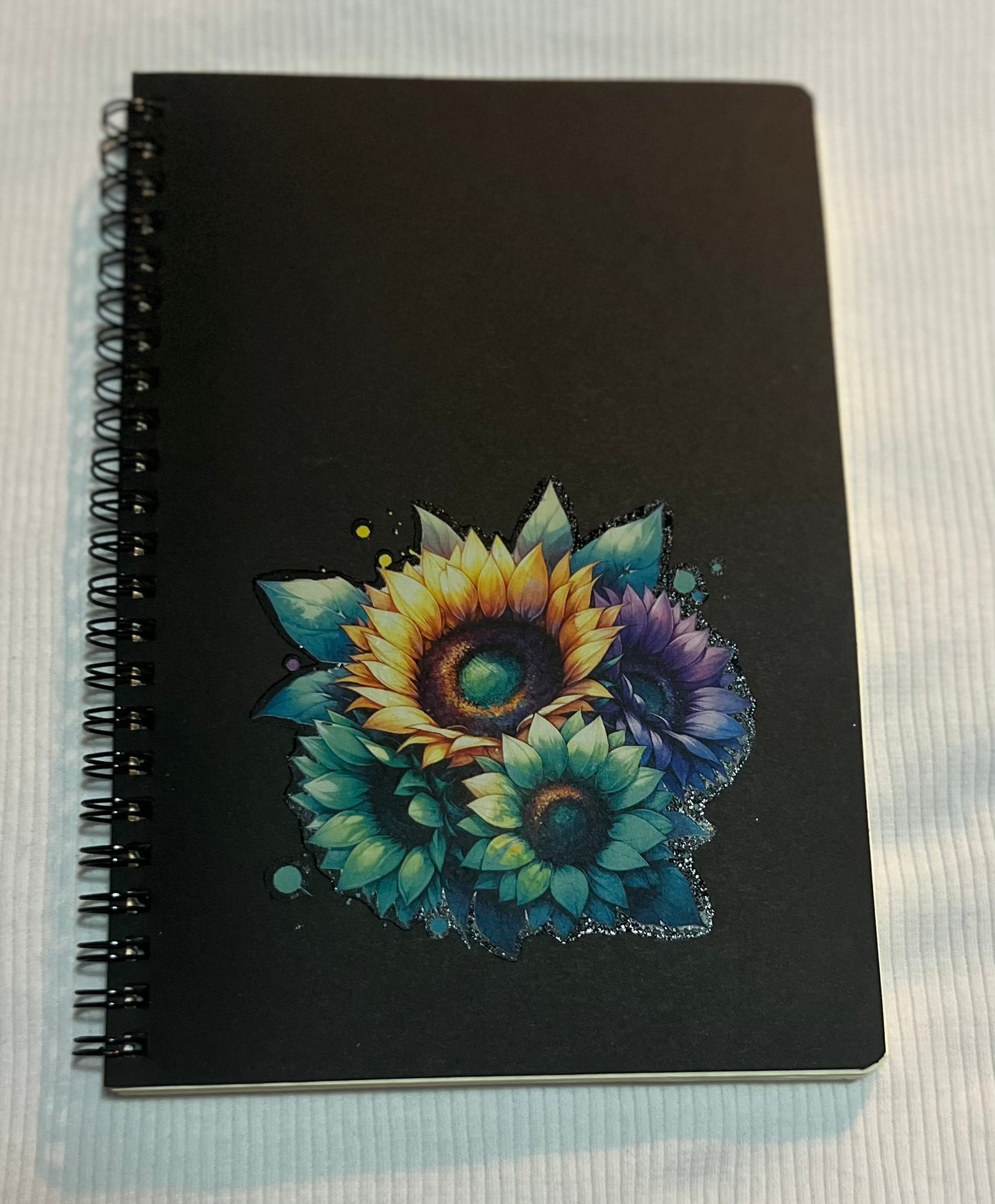 Sunflowers or Cows A5 Spiral Notebook