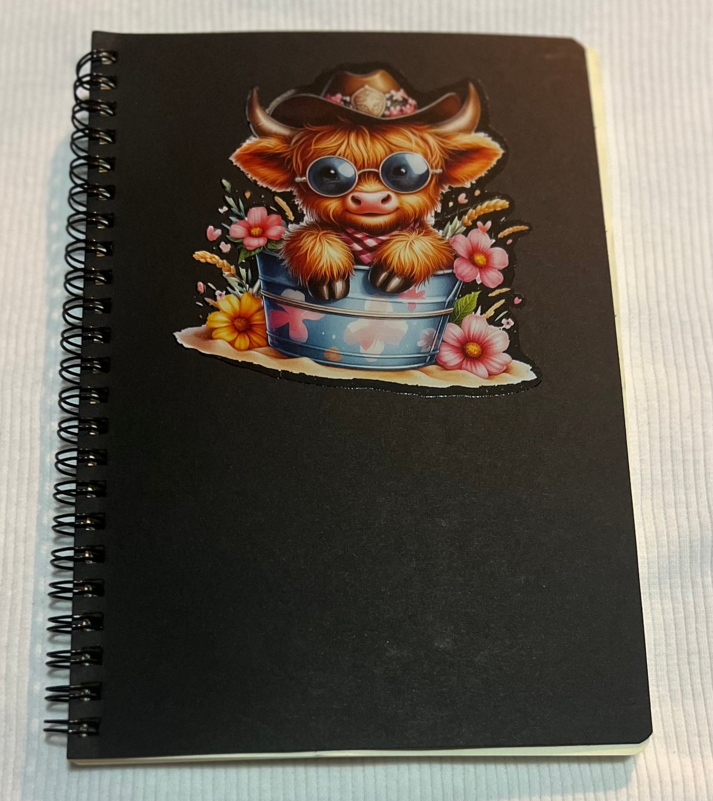 Sunflowers or Cows A5 Spiral Notebook